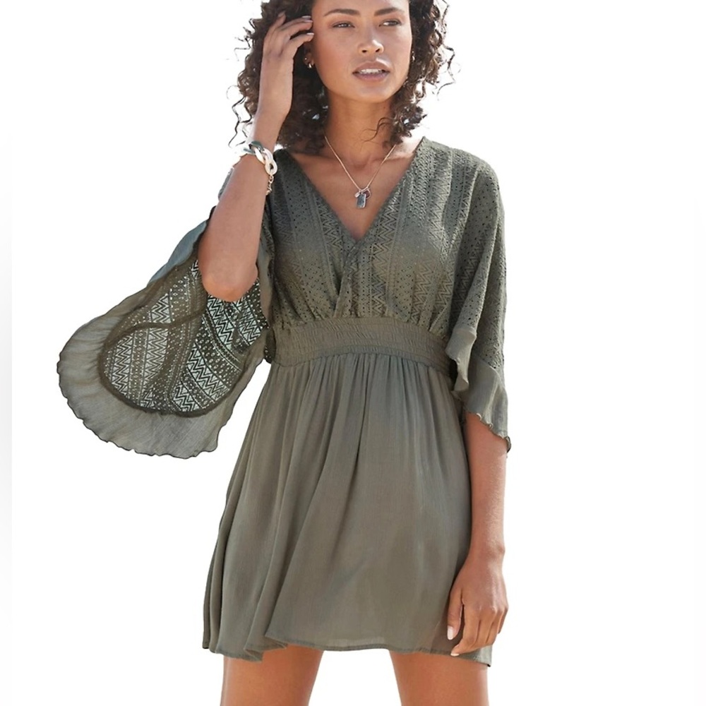 Lascana Women's Flowy Lace Cover up Beach Dress in Los Angeles, CA
